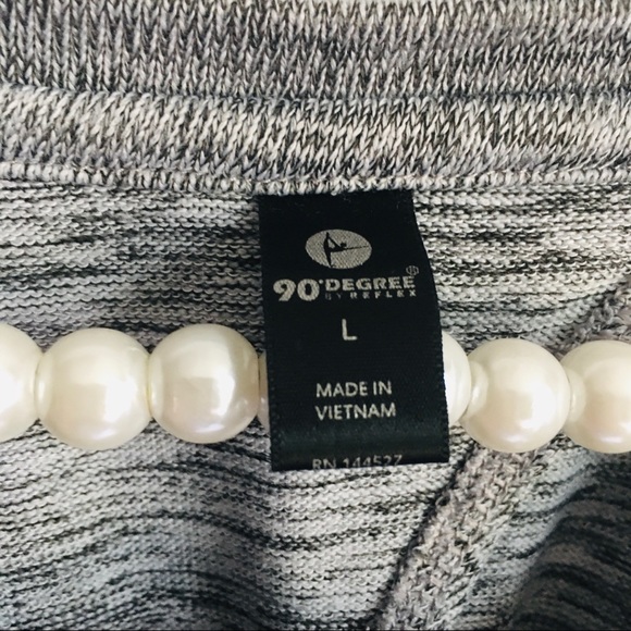 90 DEGREE Yoga Top Grey Size Large - Picture 4 of 7